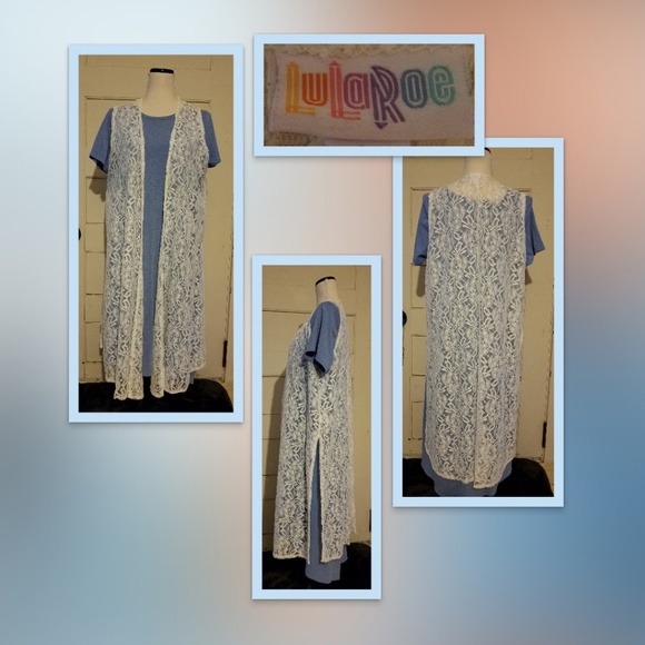 LuLaRoe Jackets & Blazers - LuLaRoe Elegant Cream Lace Joy